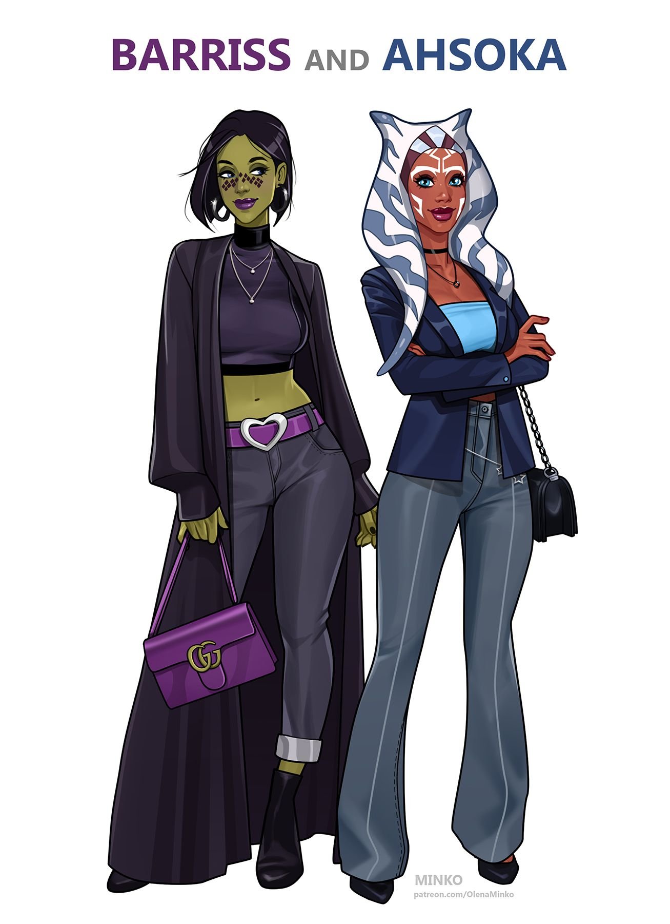 Barriss and Ahsoka (Star Wars) [Olena Minko]