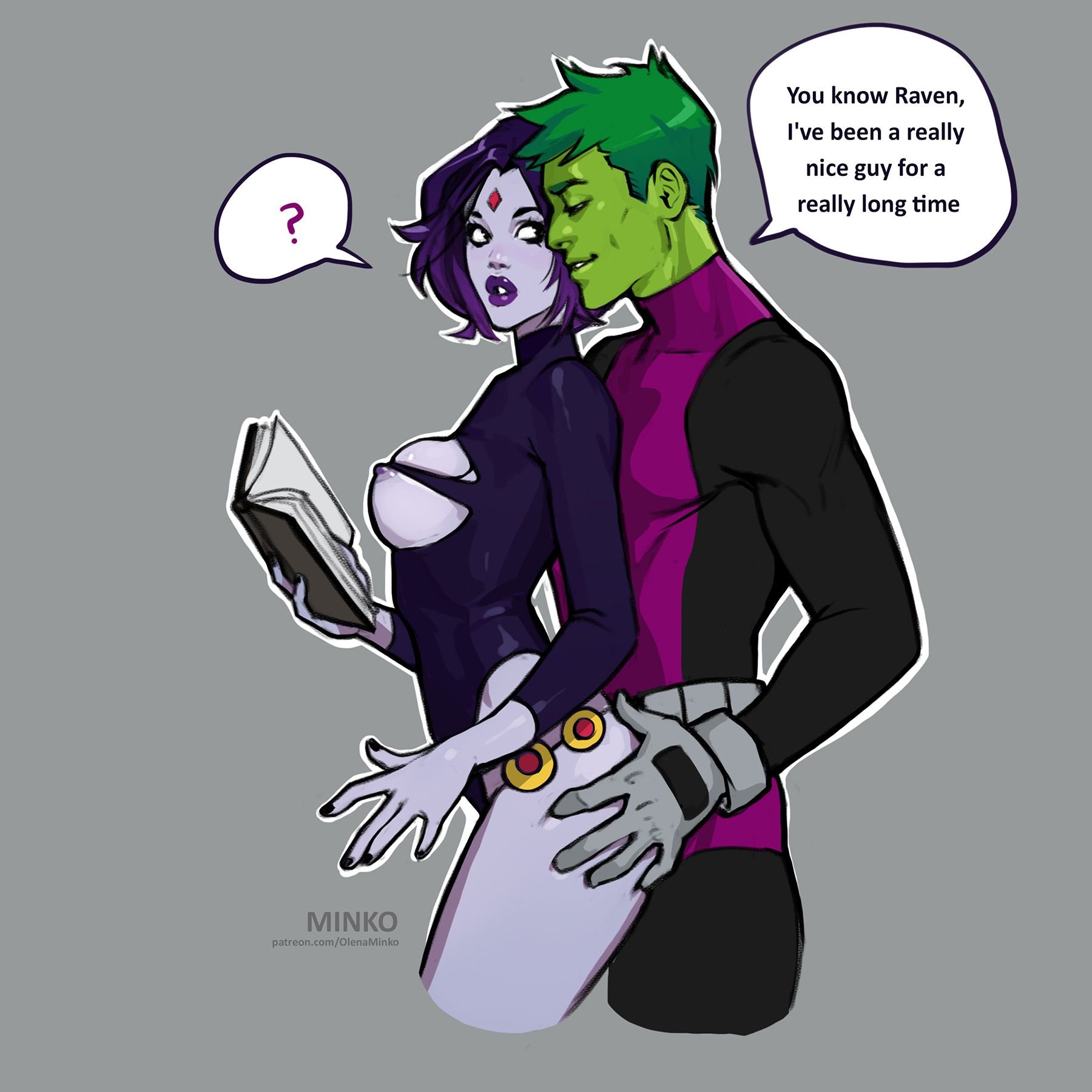 Raven and Beast Boy (Teen Titans) [Olena Minko]