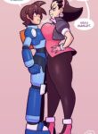 Tron Bonne and Mega-Dweeb (Mega Man Legends) [Cobatsart]