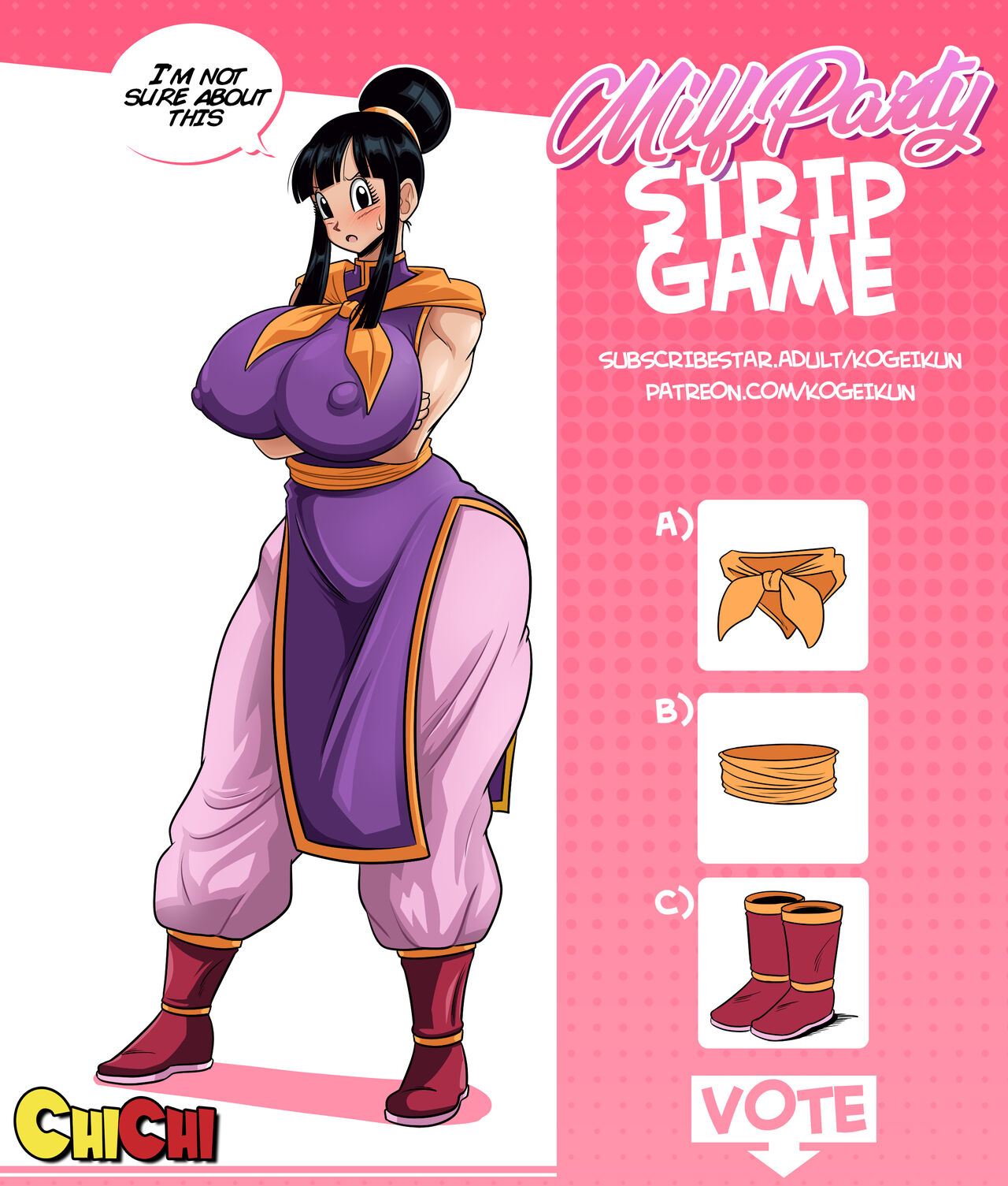 Chi Chi's strip game (Dragon Ball) [Kogeikun]