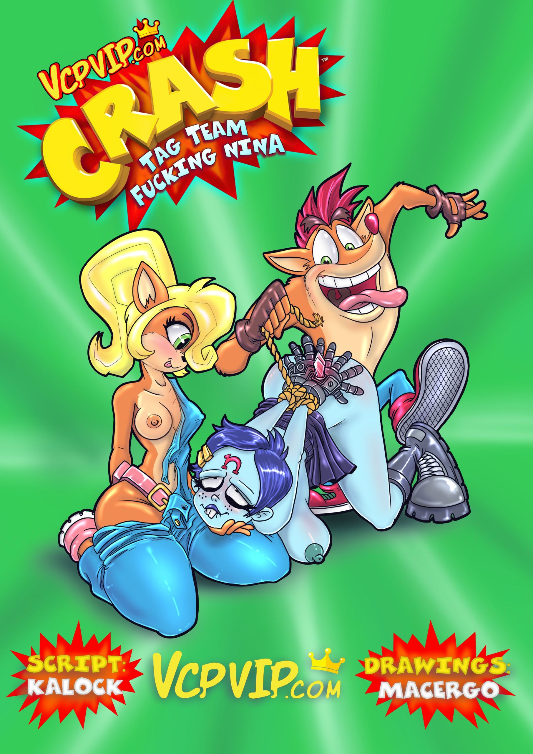Tag Team Fucking Nina (Crash Bandicoot) [Macergo]