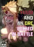 Yuugi and an Orc Locked in Battle