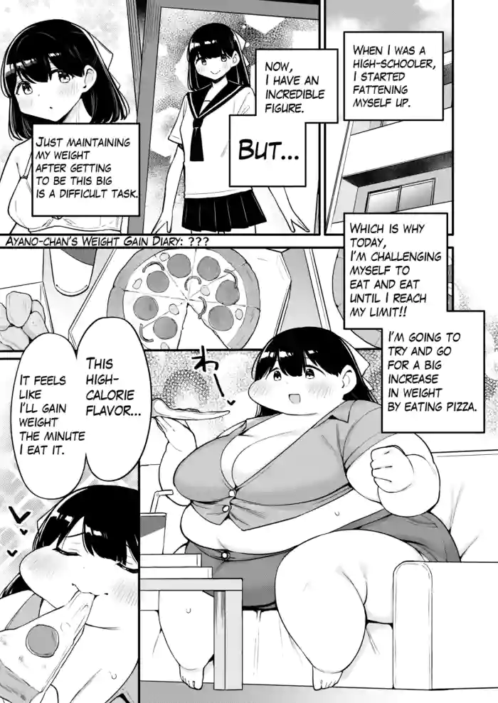 [fusa] Ayano's Weight Gain Diary: Dream! (English) (Parts 1 + 2)