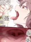 [imaat] A vore manga of a giant girl with animal ears swallowing her tiny lover whole while cursing him [English/Japanese]