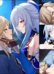 Jingliu turn of having fun (yanqing x Jingliu) (honkai star rail) (artist: ai4fun)
