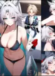 Yanqing is going to impregnate every girl at this rate. (Feixiao x yanqing) (honkai star rail) (artist: ai4fun)