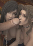 Tifa Lockhart and Aerith Gainsborough vs Monsters and Don Corneo and His Men.