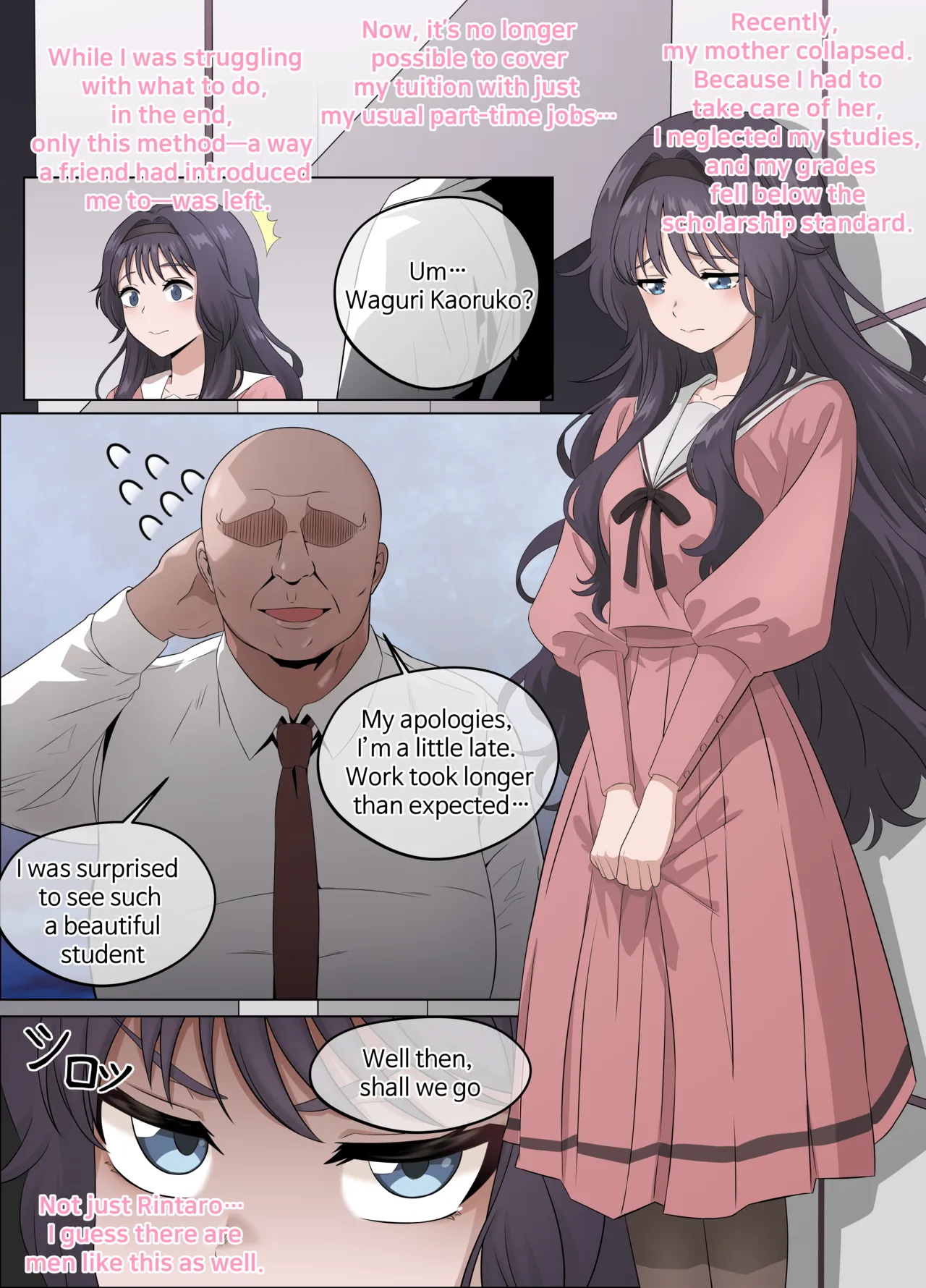 [18sai_4] Kazuko's First Sugar Daddy Experience 1~16P [English]