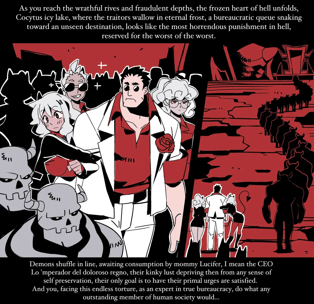 Helltaker Fanart Madness (by Nisegoworks) Lucifer chapter colorized