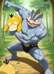 Misty Machamp Duel pokemon by Darati [AI Generated]