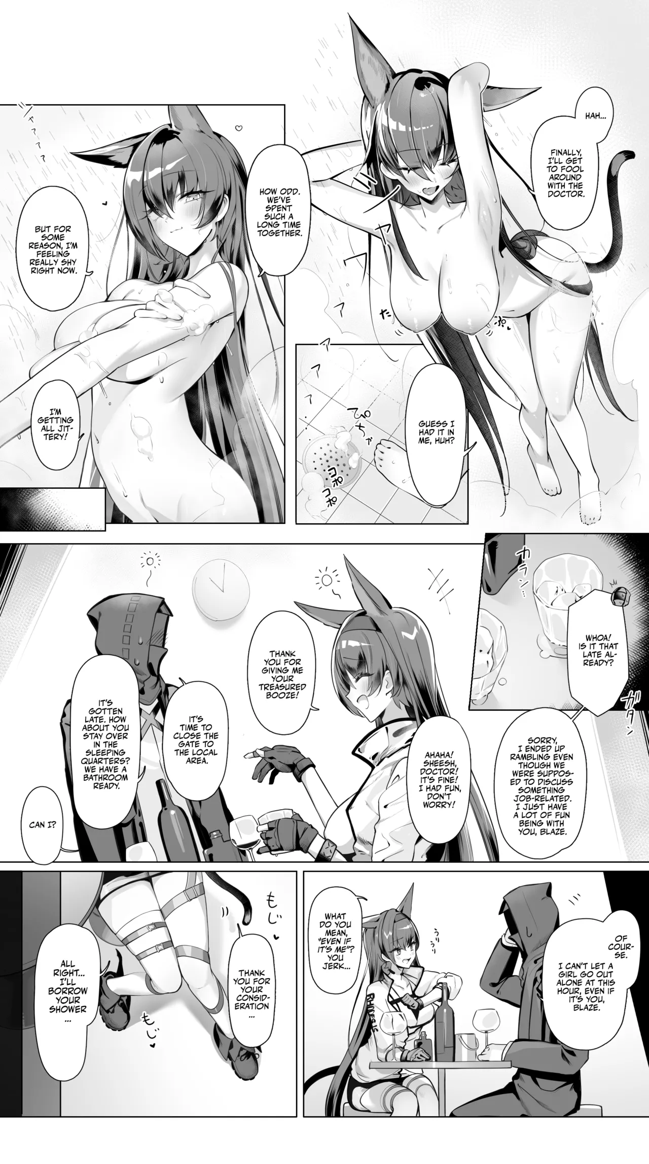 [Neko no Youchuu] Blaze to Sauna Mitai na Sex suru Hanashi (Arknights) [English] [Team Rabu2] [Decensored]