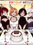 [Phanary] Weiss(Futa) x RWBY Girls Happy Birthday! [AI Generated]