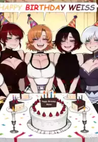 [Phanary] Weiss(Futa) x RWBY Girls Happy Birthday! [AI Generated]