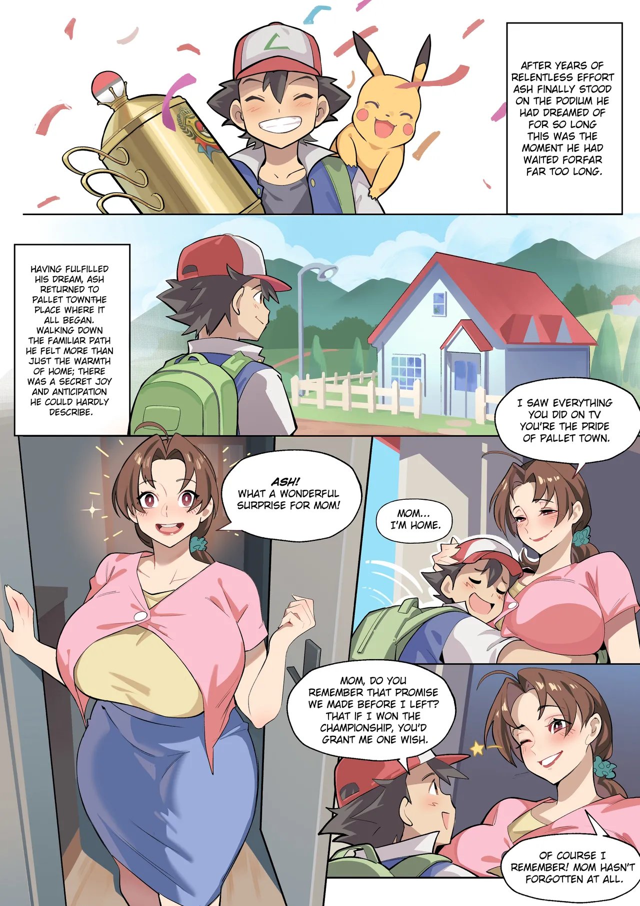 Ash & Delia comic porn