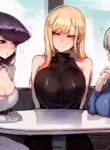 Komi X Marin X Uzaki Blacked porn comic
