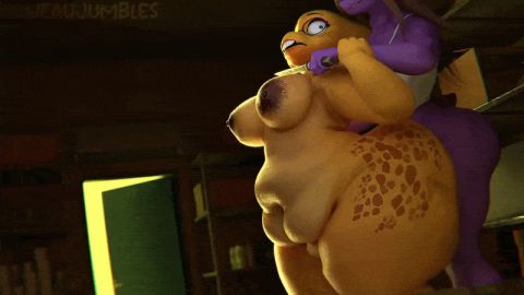 Susie & Alphys Deltarune Rule 34 GIF – Standing Sex 3D