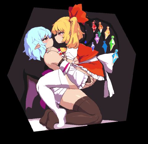 Remilia & Flandre Scarlet Touhou Rule 34 GIF – Futanari & Incest