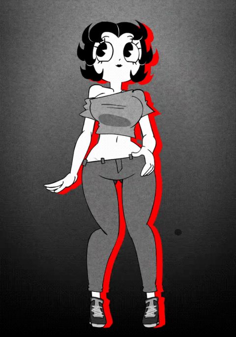 Betty Boop Rule 34 GIF – Thick Thighs & Film Grain by Minus8