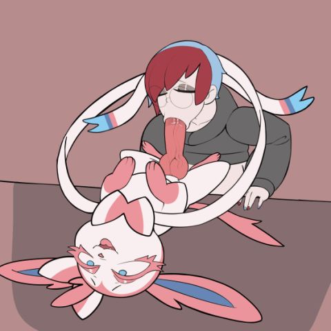 Pokemon & Eeveelution Rule 34 GIF – Blowjob