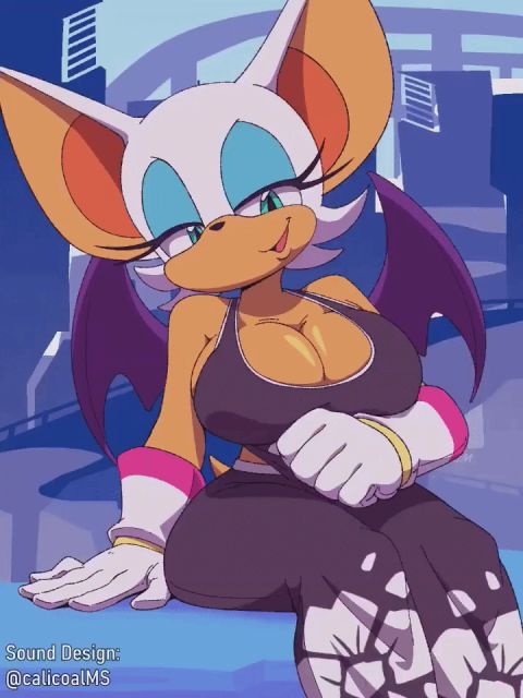Rouge the Bat Sonic Rule 34 GIF – Big Tits