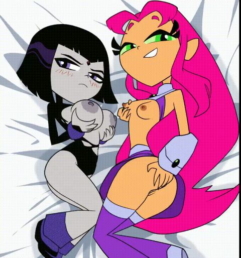 Raven & Starfire Teen Titans Rule 34 GIF – Big Tits Hentai
