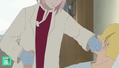 Sakura Haruno & Uzumaki Boruto Naruto Rule 34 GIF – Handjob