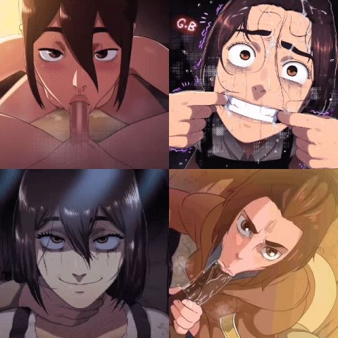 Gabi Braun Attack on Titan Rule 34 GIF – Blowjob Hentai