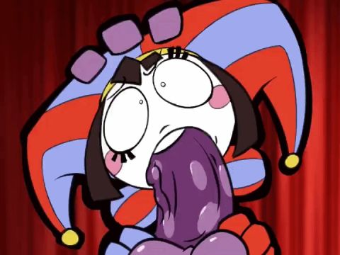 Pomni & Jax The Amazing Digital Circus Rule 34 GIF – Blowjob #2