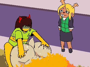 Noelle & Dess Holiday Deltarune Rule 34 GIF – Anthro