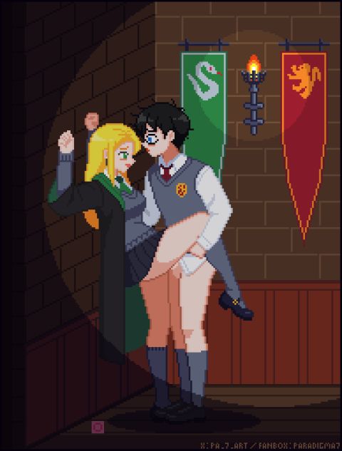 Draco Malfoy Harry Potter Rule 34 GIF – Against the Wall